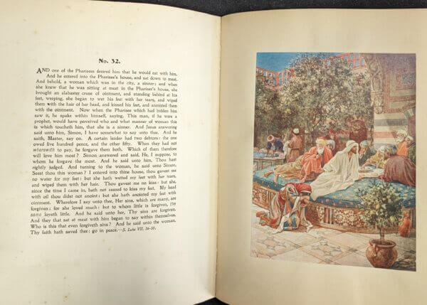 1906 Religious Art Book 'The Life of Jesus of Nazareth' with 80 Paintings