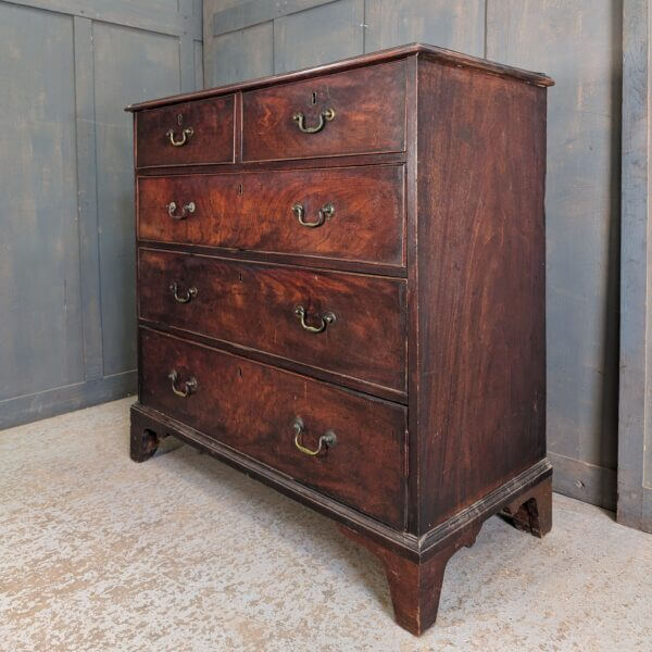Late Georgian Mahogany Chest of Drawers Two over Three
