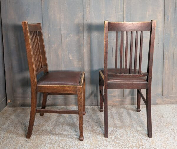 Two Late 1940's British Oak 'Utility' Chairs