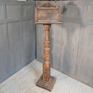 18th Century Walnut and Elm Carved Church Lectern from Brede Place Chapel Sussex