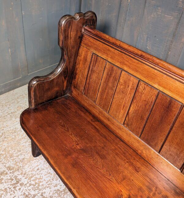 Excellent Shaped Ends Edwardian Baltic Pine Church Pew Bench from Christ Church Henley-on-Thames