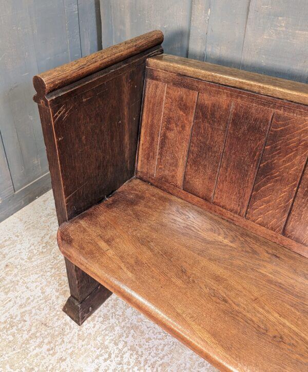 Oak Square Ended Church Pews Benches with Classical Cutaways