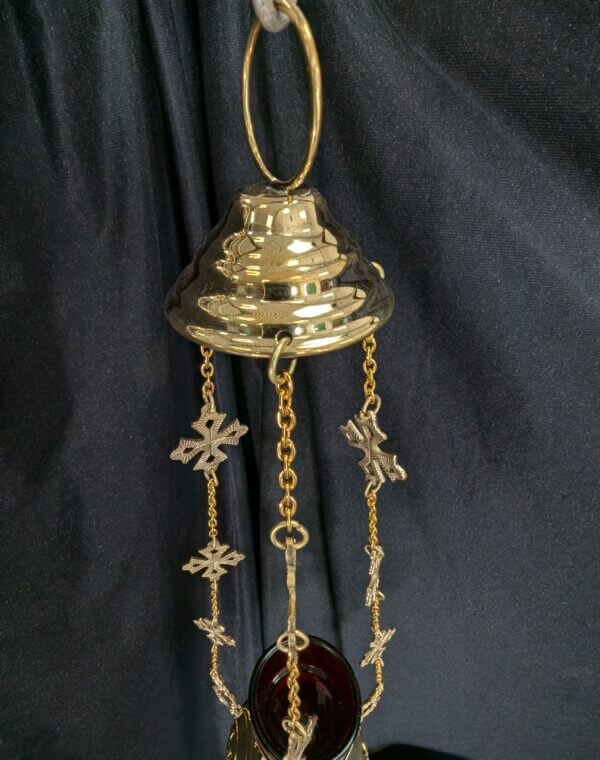 Larger Than Average Ornate 'Holy Rose' Vigil Sanctuary Lamp