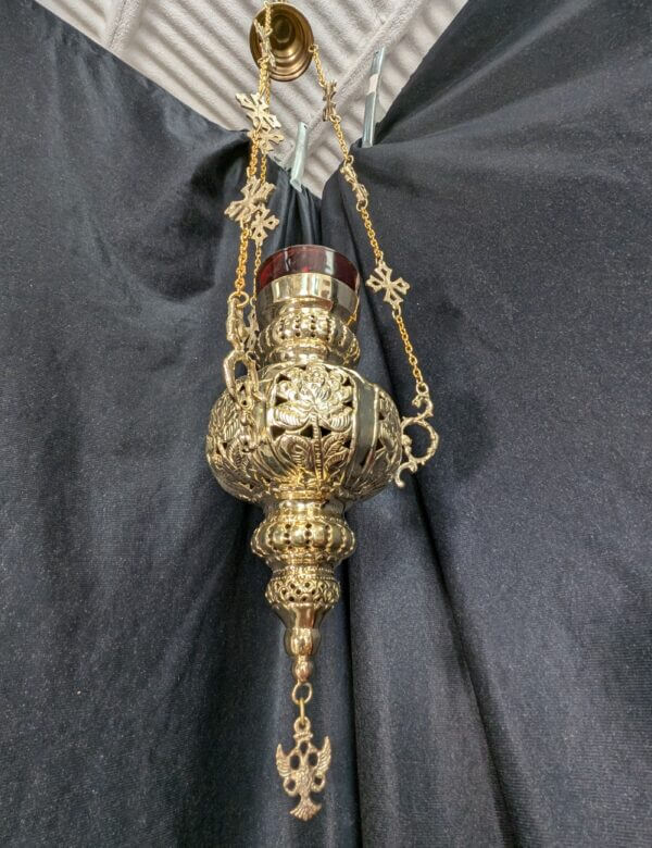 Larger Than Average Ornate 'Holy Rose' Vigil Sanctuary Lamp