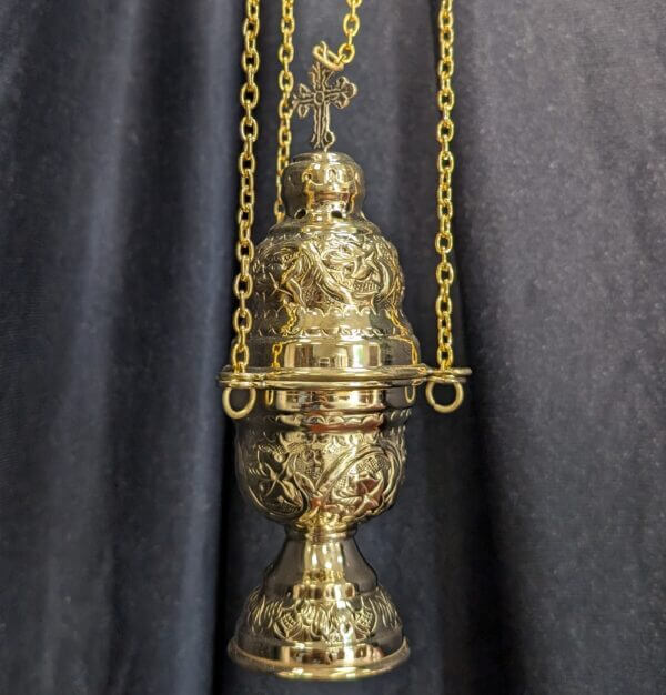 Small to Medium Size Decorative Brass Thurible Censer Incense Burner