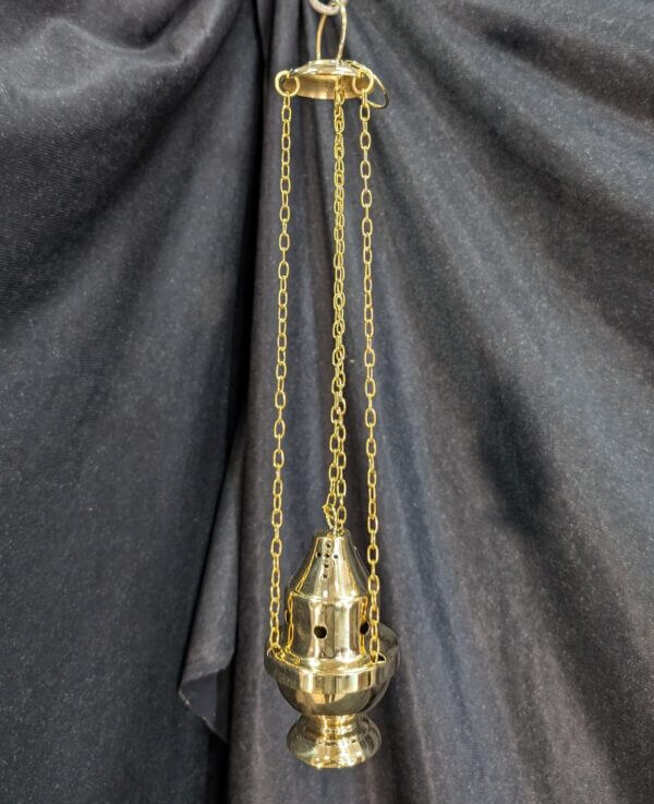 Miniature Conical Brass Incense Burner Censer Thurible
