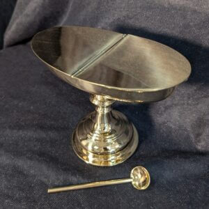 Extra Large Tall Brass Classical Styled Incense Boat