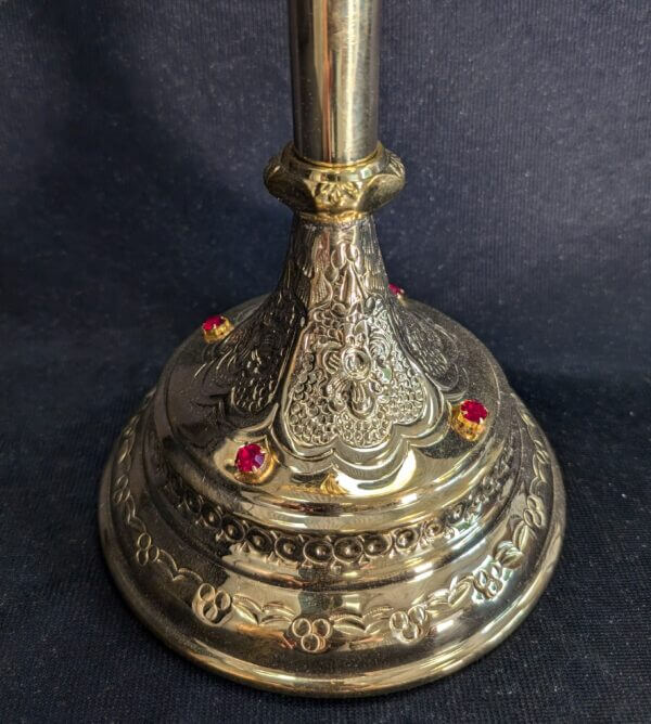 Large Spectacular Bejewelled Gilt Brass Monstrance