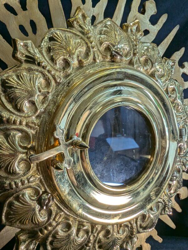 Large Spectacular Bejewelled Gilt Brass Monstrance