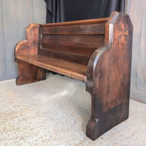 Extra Heavy Victorian Cross Ended Solid Oak Church Chapel Pews from St Philip's Kelsall