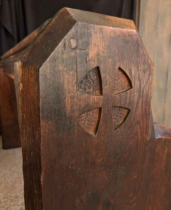 Extra Heavy Victorian Cross Ended Solid Oak Church Chapel Pews from St Philip's Kelsall