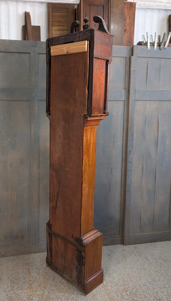 Handsome Georgian Antique Longcase Inlaid Mahogany Grandfather 8 Day Clock from Shaftsbury Intermittently Working