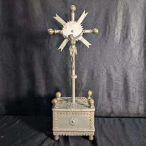 French Vintage Metalware Project Crucifix Catalfalque