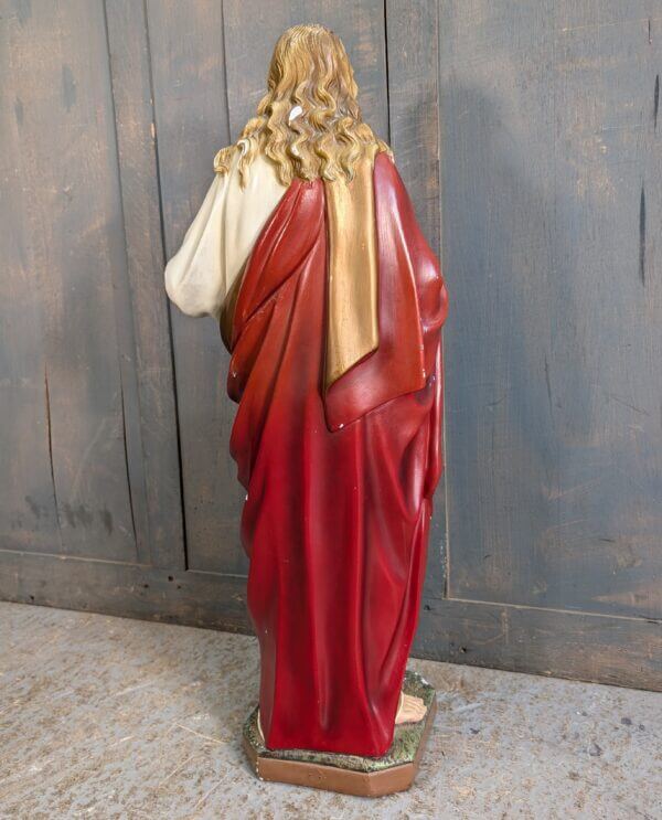 Medium to Large Antique Religious Statue of Jesus the Sacred Heart from London Convent