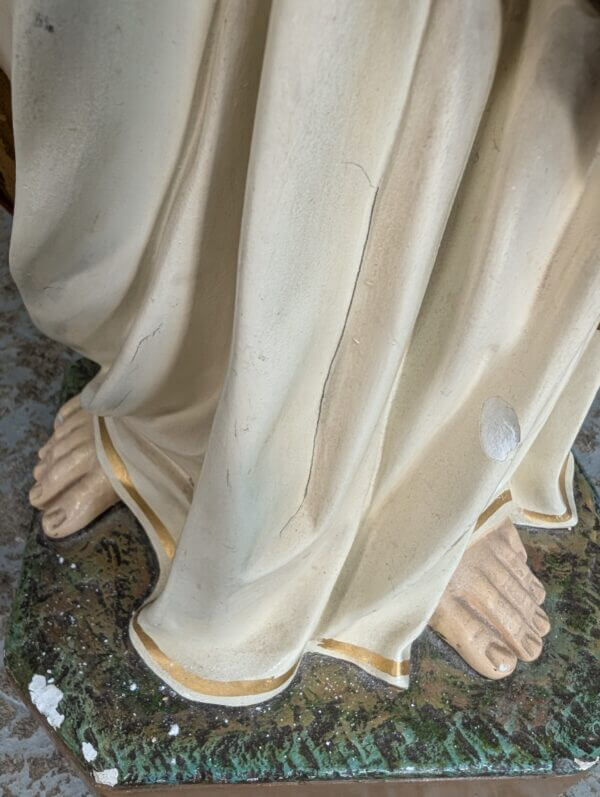 Medium to Large Antique Religious Statue of Jesus the Sacred Heart from London Convent