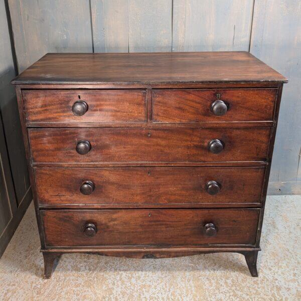 William IV Mahogany Teak & Pine 2 over 3 Chest of Drawers