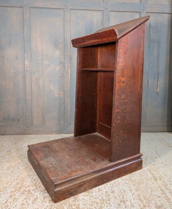 Simple Gothic Oak Ambo Lectern Reading Desk from Ashford with Platform