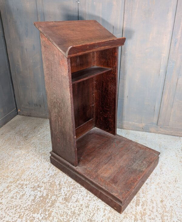 Simple Gothic Oak Ambo Lectern Reading Desk from Ashford with Platform