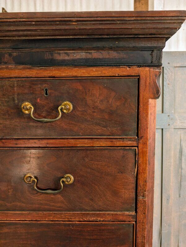 Late 18th Century Georgian Mahogany Tallboy Chest on Chest of Drawers