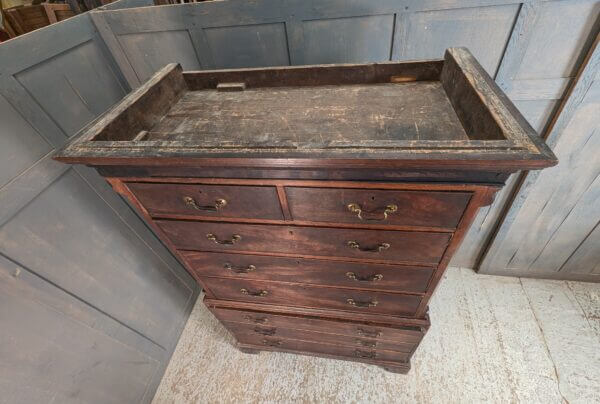 Late 18th Century Georgian Mahogany Tallboy Chest on Chest of Drawers