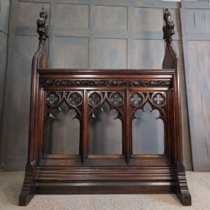 Very Fine Extremely Heavy Carved Gothic Victorian Extra Large Church Reading Desk