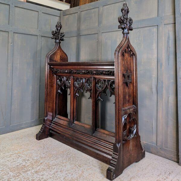 Very Fine Extremely Heavy Carved Gothic Victorian Extra Large Church Reading Desk