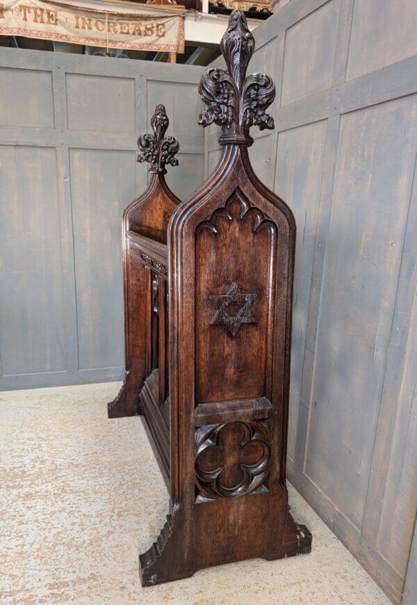 Very Fine Extremely Heavy Carved Gothic Victorian Extra Large Church Reading Desk