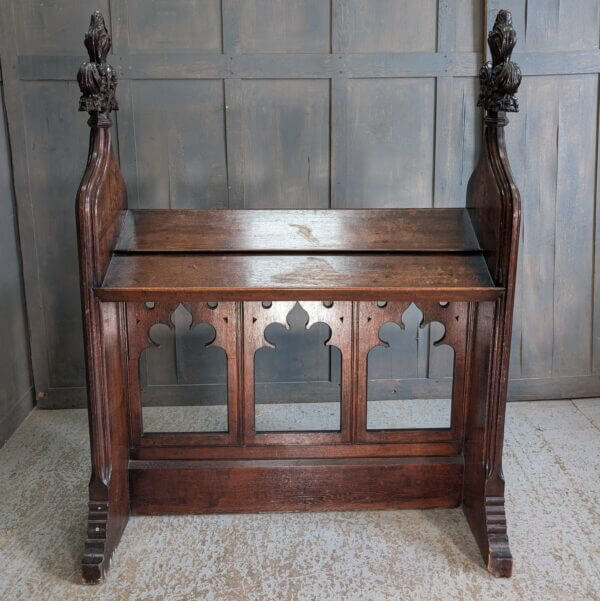 Very Fine Extremely Heavy Carved Gothic Victorian Extra Large Church Reading Desk