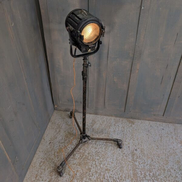 1940's Mole Richardson 406 Classic Movie Light from a Church Hall with Original Rolling Stand