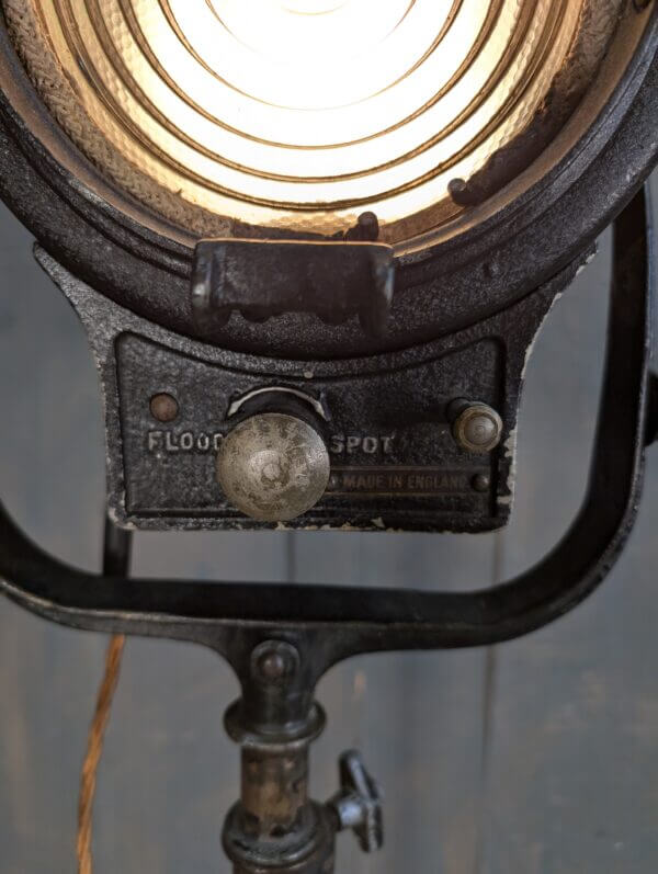 1940's Mole Richardson 406 Classic Movie Light from a Church Hall with Original Rolling Stand