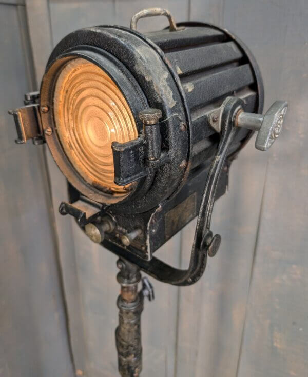 1940's Mole Richardson 406 Classic Movie Light from a Church Hall with Original Rolling Stand