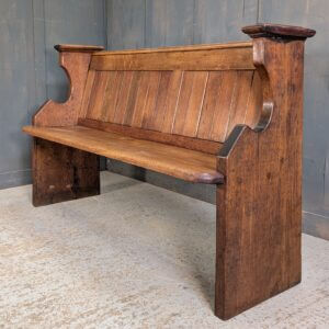 Excellent Coloured 1930's Vintage Oak Church Chapel Pews from Swansea Type 2