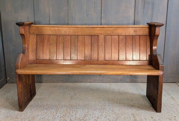 Excellent Coloured 1930's Vintage Oak Church Chapel Pews from Swansea Type 2