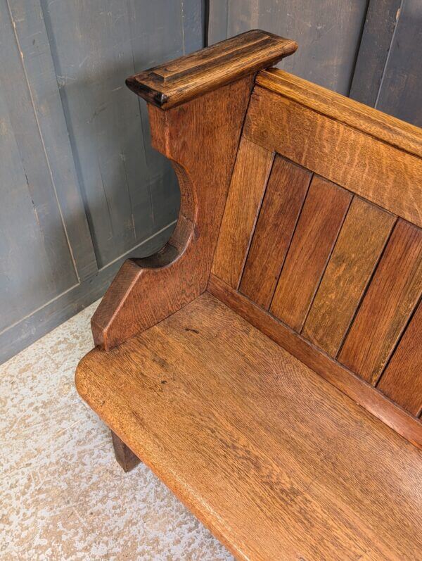 Excellent Coloured 1930's Vintage Oak Church Chapel Pews from Swansea Type 2