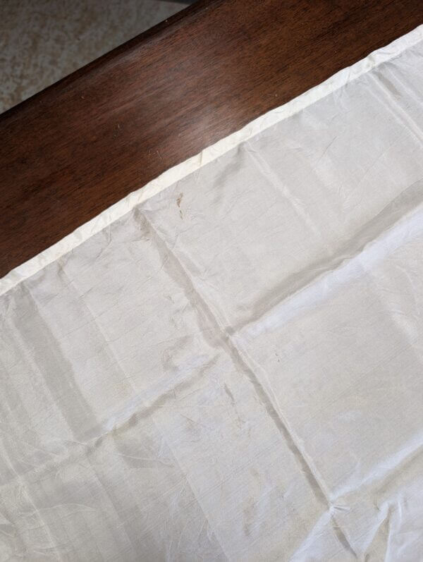 Finest Purest Vintage Pale Silk With Gold Thread Altar Cloth Scarf