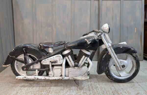 Part Exchange Carved Vintage Wooden Funfair Harley Davidson Motorcycle