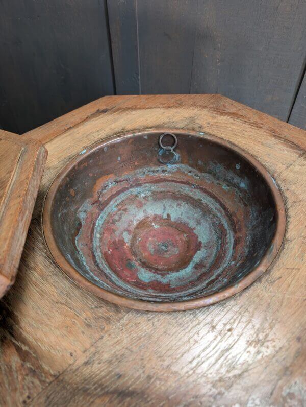 Powerfully Styled Late Deco Solid Oak Baptismal Church Font