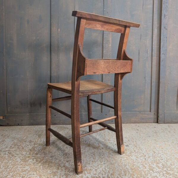 Classic Pre-War Elm & Beech Church Chapel Chairs from St Thomas on the Bourne Farnham