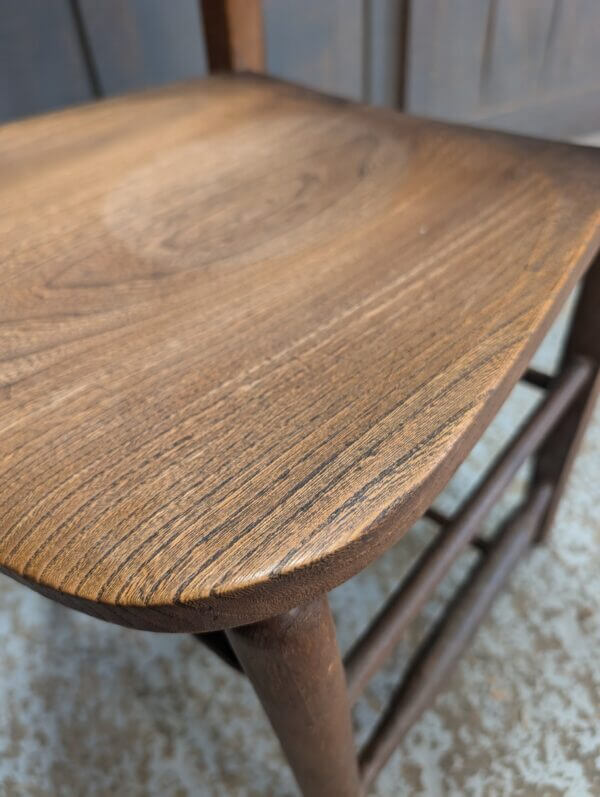 Classic Pre-War Elm & Beech Church Chapel Chairs from St Thomas on the Bourne Farnham