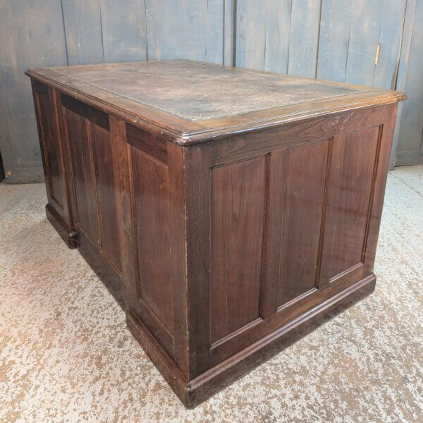 1930's Classic Oak Office 8 Drawer Desk