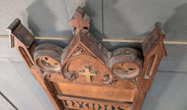 Excellent Quality Carved Victorian Gothic Hymn Board