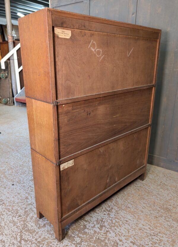 Mid-Century English Oak & Veneer 'Gunn' Modular Bookcase like Globe Wernicke