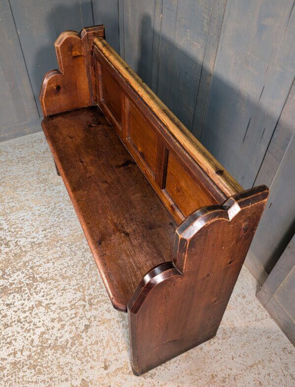 Victorian Panel Back Pine Pews with Curved Ends from St Nicholas Great Bookham