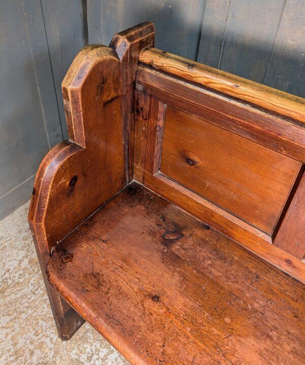 Victorian Panel Back Pine Pews with Curved Ends from St Nicholas Great Bookham