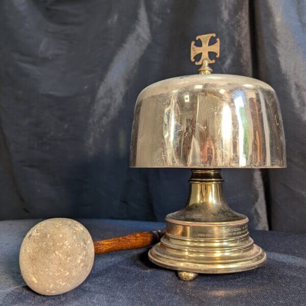 1939 Vintage Extra Large Weighted Solid Brass Sanctus Liturgy Gong