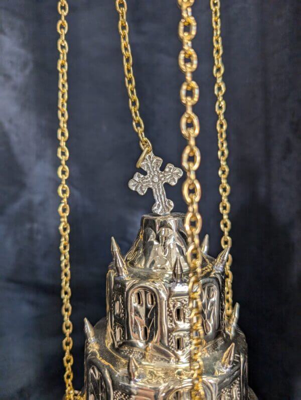 Spiked Temple Thurible Censer Incense Burner No Bells