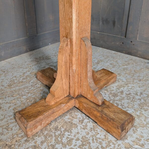 Mid-Century Adjustable Solid Oak Pedestal Lectern from Eltham URC