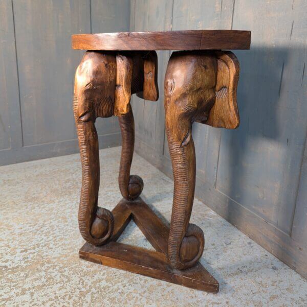 Novelty African Elephant Hardwood Table from St John's Blackpool