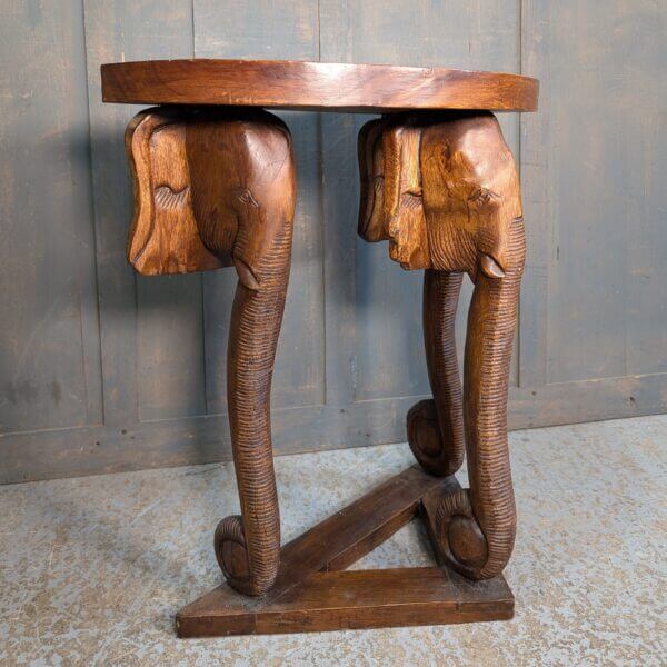 Novelty African Elephant Hardwood Table from St John's Blackpool