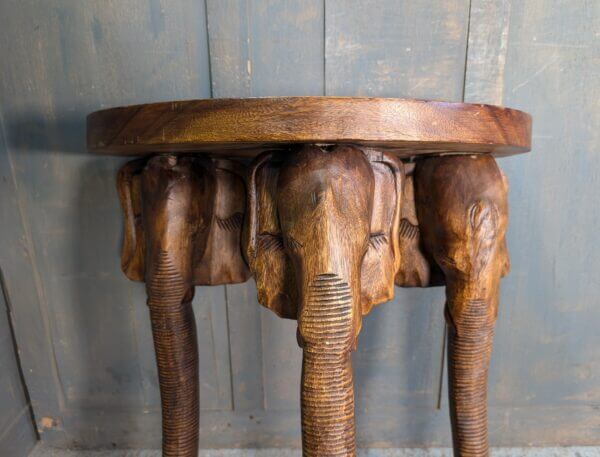 Novelty African Elephant Hardwood Table from St John's Blackpool